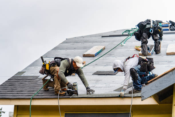 Professional Gutter Installation technician working in DeSoto, TX